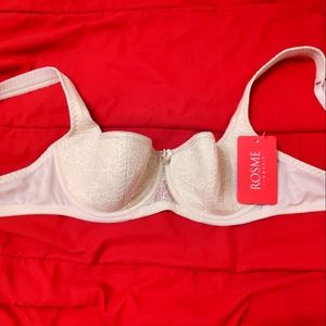 Rosme Lingerie balconette bra w/ padded lace cups - NWT - 34C